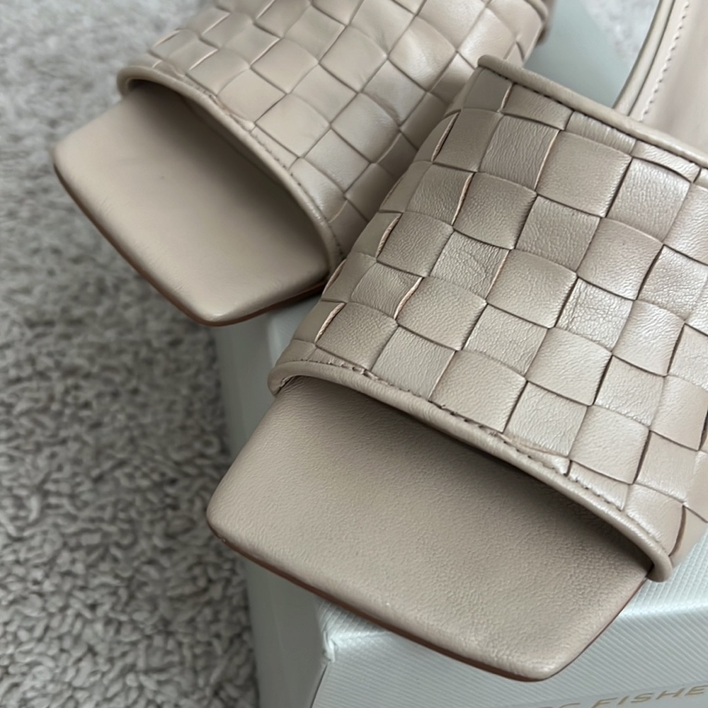 Marc fisher light natural leather heeled sandal - Picture 3 of 4
